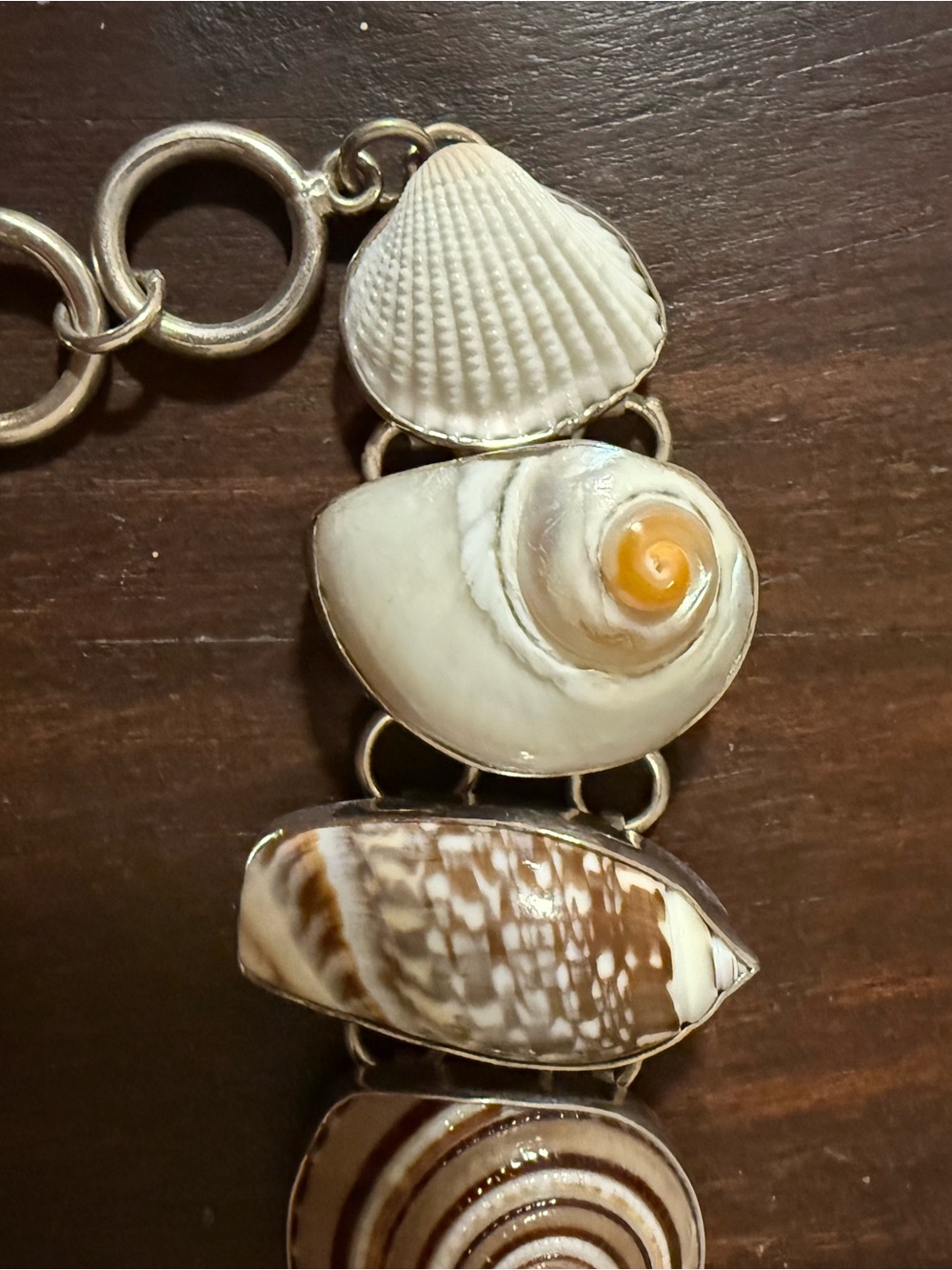 Charles Albert Sterling Silver Seashell Link Bracelet - Picture 5 of 7